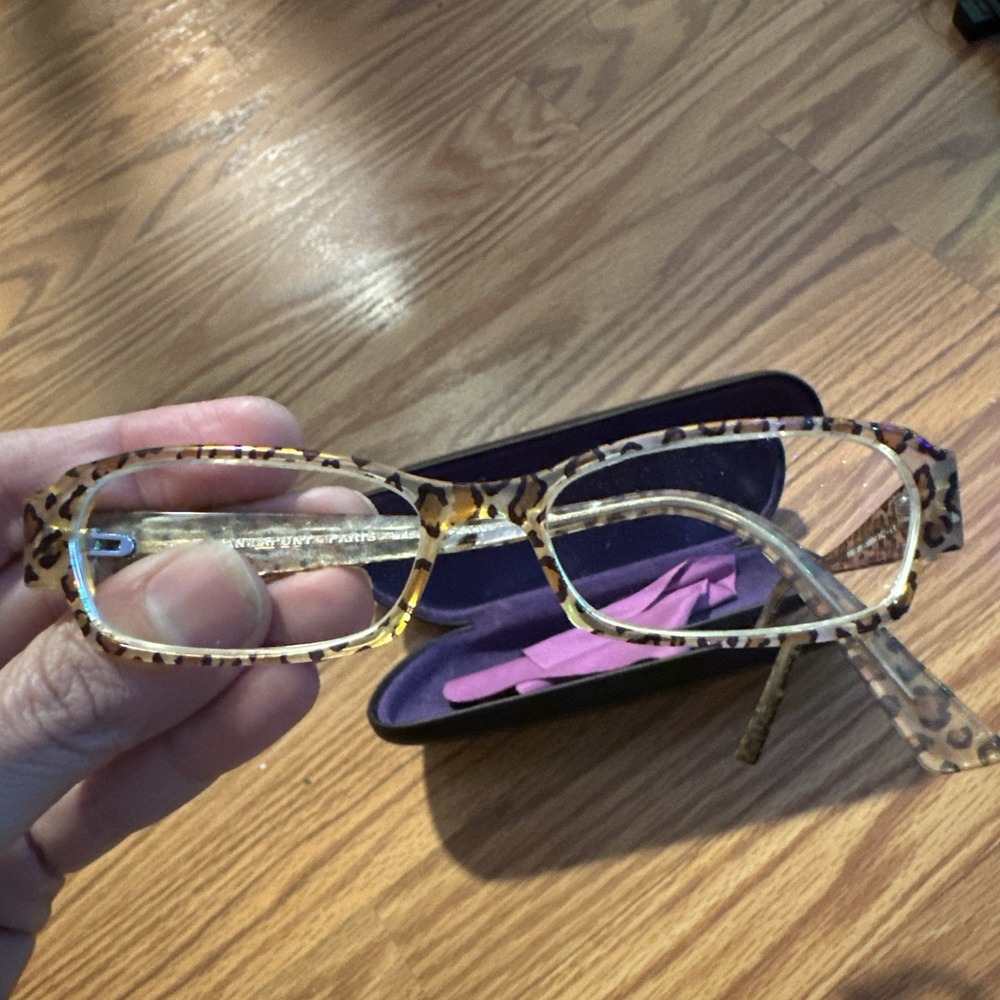 JEAN LAFONT PARIS Niki 300 brown and Yellow Eyeglass Frames FRANCE with case